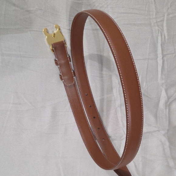 Celine Triomphe Belt Brown Leather 90cm - Picture 15 of 16